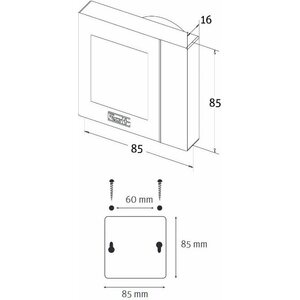 Roth Termostaatti Basicline näytöllä 230V valkoinen