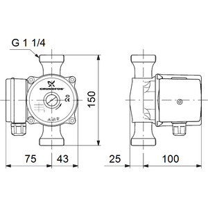 Grundfos Kiertovesipumppu UP 20-07N