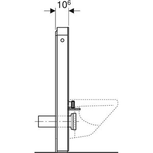 Geberit Seinä-WC asennuslementti Monolith 101cm valkoinen
