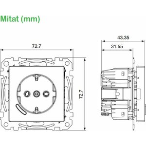 Schneider Electric Wiser Exxact pistorasia Antrasiitti