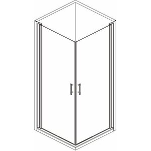 Imber Suihkuseinä Imber II 70 x 195cm kääntyvällä lasilla