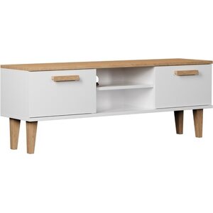 Kocot Denver TV-taso 120cm, valkoinen/beige