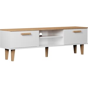 Kocot Denver TV-taso 160cm, valkoinen/beige