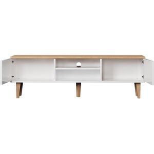 Kocot Denver TV-taso 160cm, valkoinen/beige
