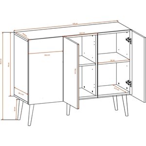 Kocot Toronto senkki 120cm, pyökki