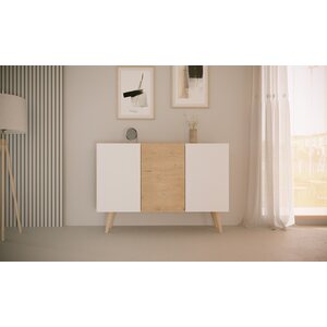 Kocot Toronto senkki 120cm, valkoinen/pyökki