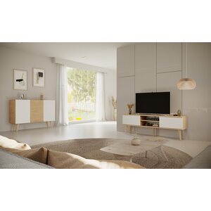 Kocot Toronto senkki 120cm, valkoinen/pyökki