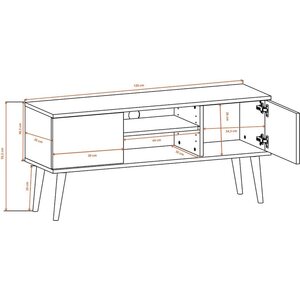 Kocot Toronto TV-taso 120cm, beige