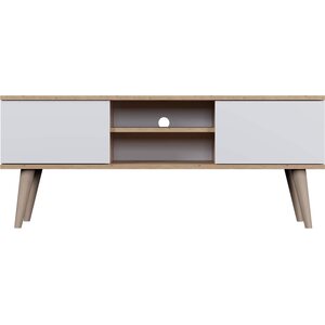 Kocot Toronto TV-taso 120cm, valkoinen/beige