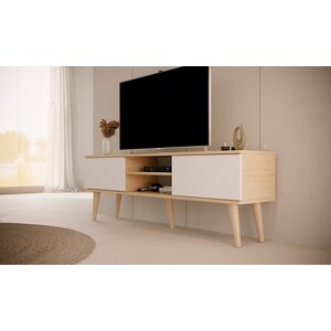 Kocot Toronto TV-taso 160cm, valkoinen/beige