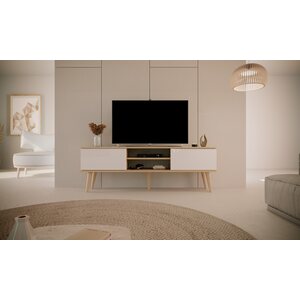 Kocot Toronto TV-taso 160cm, valkoinen/beige