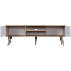 Kocot Toronto TV-taso 160cm, valkoinen/beige