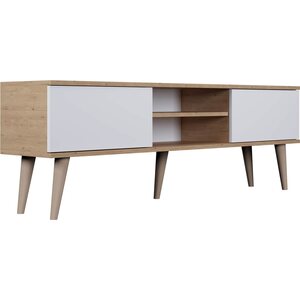 Kocot Toronto TV-taso 160cm, valkoinen/beige