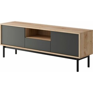 Eureka Milo tv-taso 154 cm, tammi/harmaa