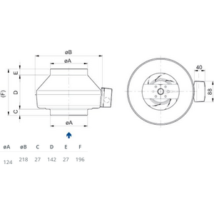 Systemair Kanavapuhallin K 125XL 125mm 230V