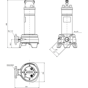 Grundfos Jätevesipumppu APG repijällä 230V
