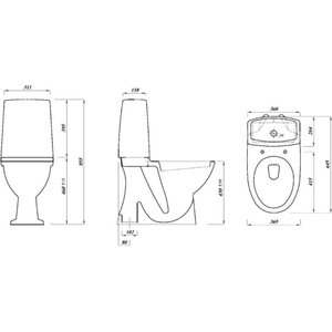 WC-istuin S-lukko piiloviemäri 3/6L huuhtelu