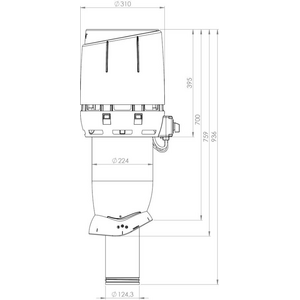 Vilpe Huippuimuri ECo125P/700 Flow