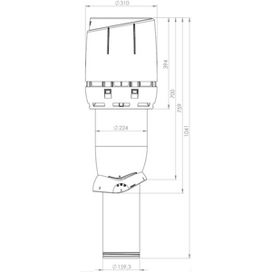 Vilpe Huippuimuri ECo160P/700 Flow