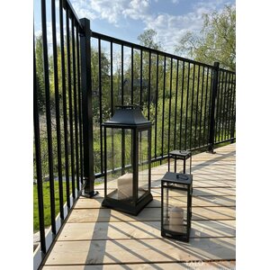 Green Land Garden alumiininen aitatolppa 130cm, musta