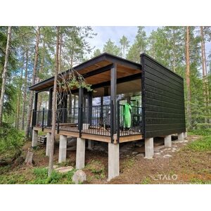 Green Land Garden alumiininen kylkiasennus aitatolppa 130cm, musta