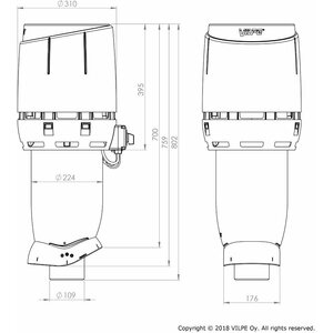 Vilpe Huippuimuri ECo110P/700 Flow