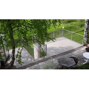 Green Land Garden alumiininen aitaelementti 100x180cm, hopea