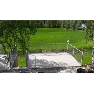 Green Land Garden alumiininen aitaelementti 100x180cm, hopea