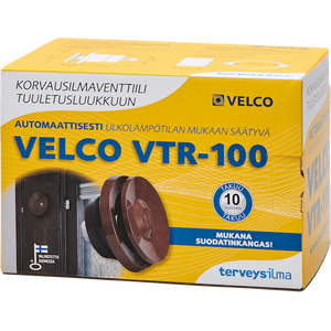Terveysilma Korvausilmaventtiili Velco VTR-100 ruskea