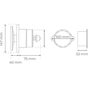 Terveysilma Korvausilmaventtiili Velco VTR-100 ruskea