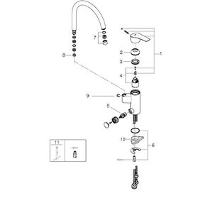 Grohe keittiöhana 31786001 eurosmart pkv