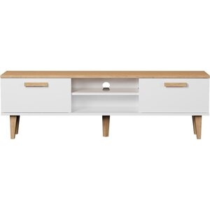 Kocot Denver TV-taso 160cm, valkoinen/beige