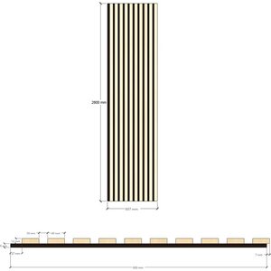 Evella Puuviilupintainen akustiikkalevy, V40L vaahtera 2,8 x 0,6m / 21mm