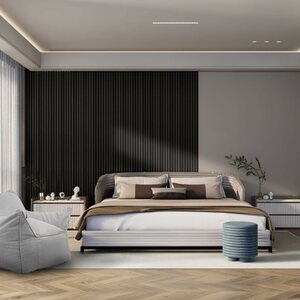 Evella Puuviilupintainen akustiikkalevy, V27L musta tammi 2,8 x 0,6m / 21mm
