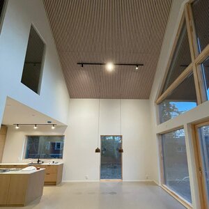 Evella Puuviilupintainen akustiikkalevy, V27L vaahtera 2,8 x 0,6m / 21mm