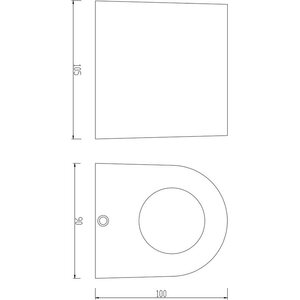 Seinä/kattovalaisin ulko FTLight Diva 2x5W led musta 3000K