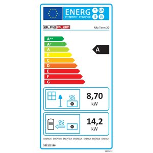 Keskuslämmitysliesi Alfa Term 20kW valkoinen vasenkätinen