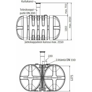 Roth Lokasäiliö Twinbloc 5m³ umpisäiliö
