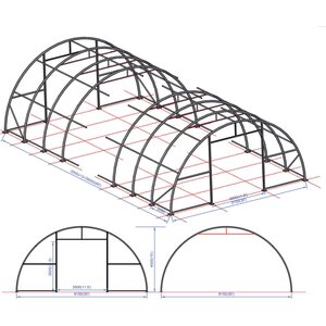 Ranch 9,15 x 26 x 4,5 m 900g kalustohalli