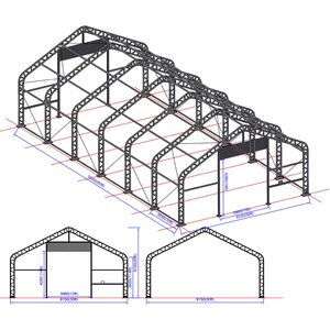 Ranch Premium 9,15 x 18,3 x 6,1 m 900g halli