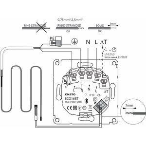 Ensto Yhdistelmätermostaatti ECO16BT-J 16A IP30