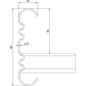 Meka Kaapelihylly Meka KS60-600 L=3000 PG