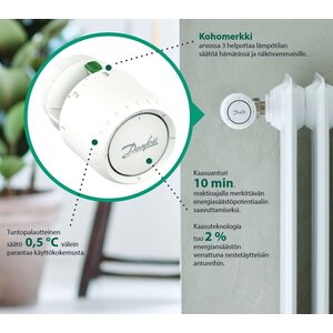 Danfoss Patteritermostaatti Aveo RA 21C kiintoanturi