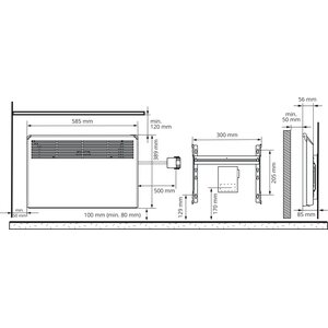Ensto Lämmitin Beta5 BT EB 500W K 39x59cm