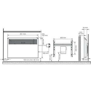 Ensto Lämmitin Beta2 BT EB 250W K 39x45cm