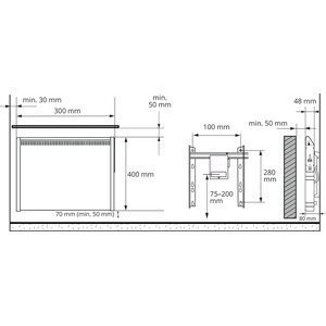 Ensto Lämmitin Taso 2 BT 200W K 40x30cm