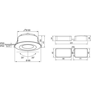 Airam Alasvalo Compact IP44 7W/840 36D DIM suunnattava