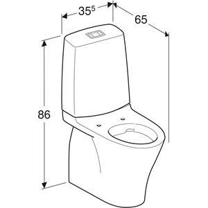 IDO WC-istuin Glow 64 Design-malli Rimfree 2-H