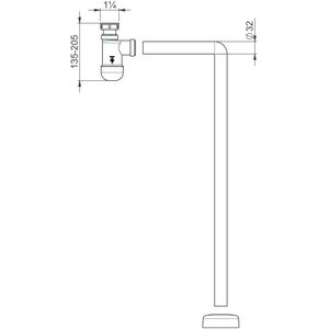 Prevex Pullovesilukko Preloc 210 1 1/4" kierteellä jäykkä putki