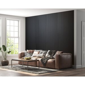 Ewona kalvopintainen rimapaneeli AcuDesign musta 2,4 x 0,6m / 22mm